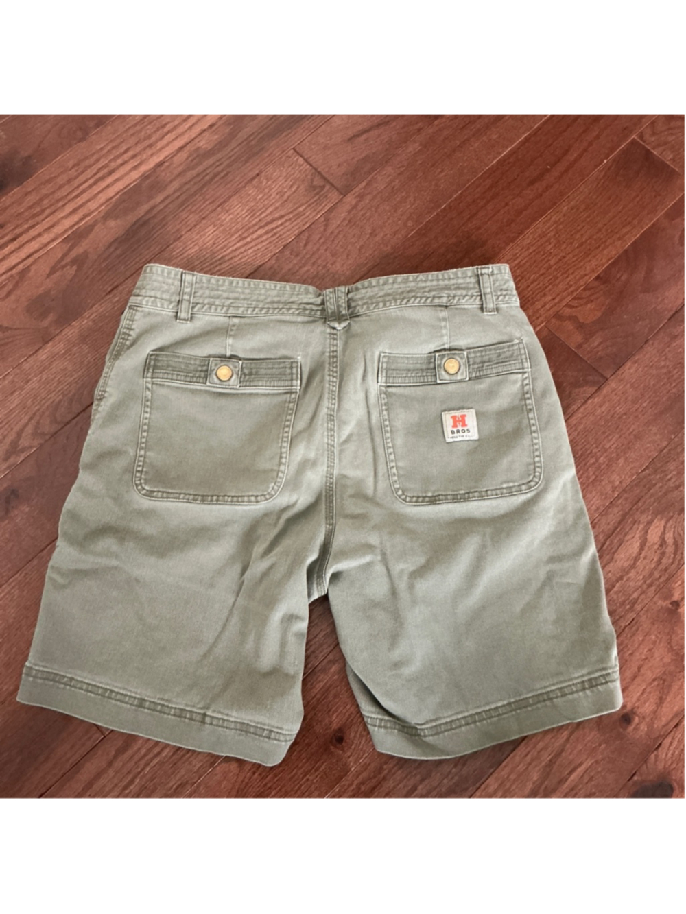 Men's Howler Bros Dark Green Flat Front Shorts Waist 30 - Picture 3 of 5